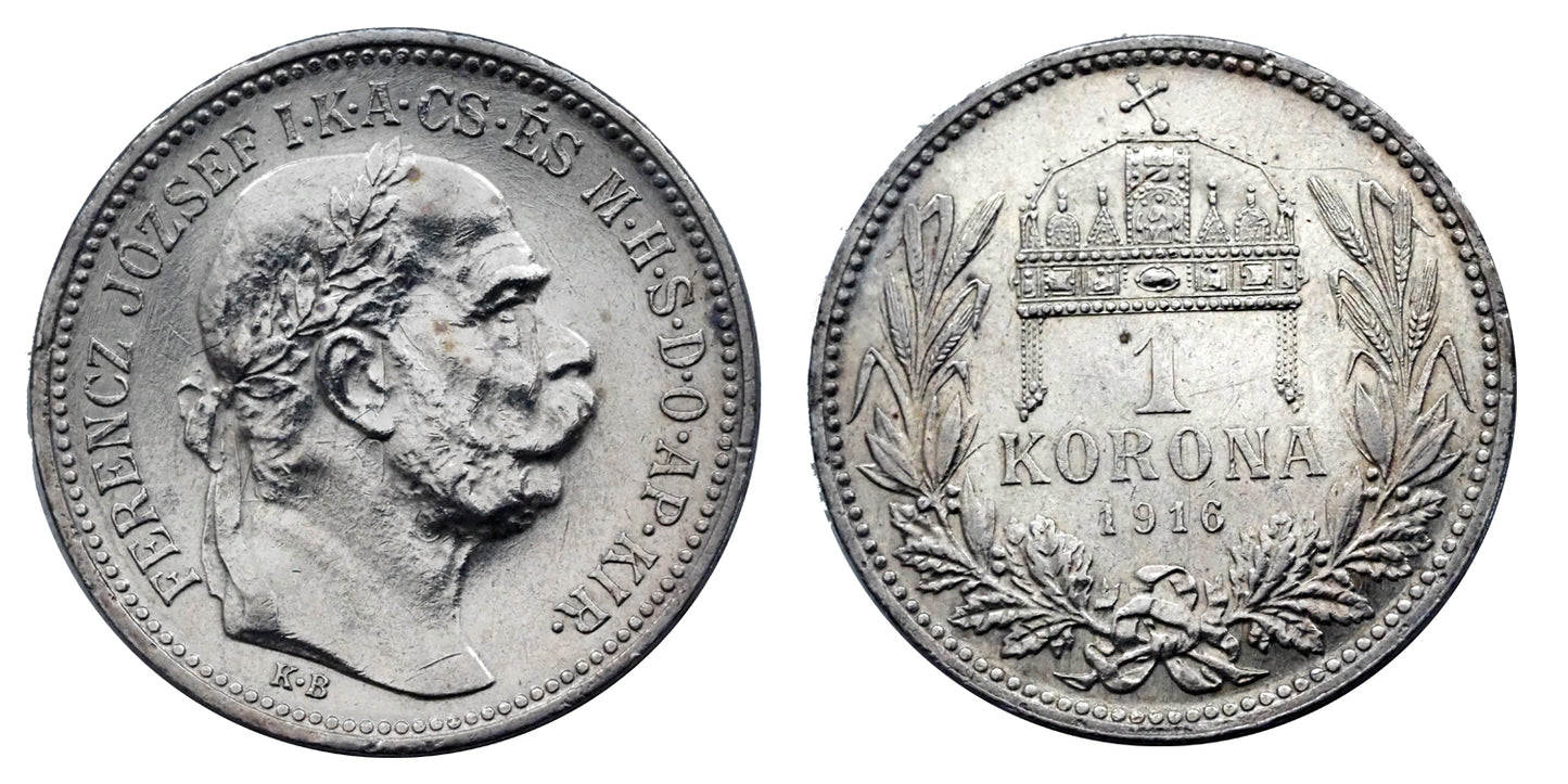 Ferenc József 1 korona 1916 KB