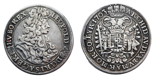 I.Lipót 1657-1705 1/2 tallér 1703 KB