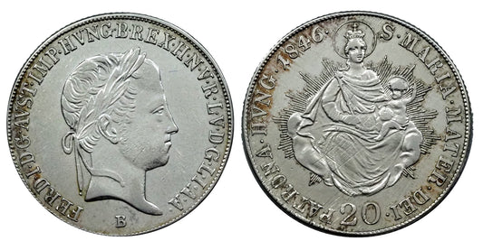 V.Ferdinánd 1835-1848 20 krajcár 1846