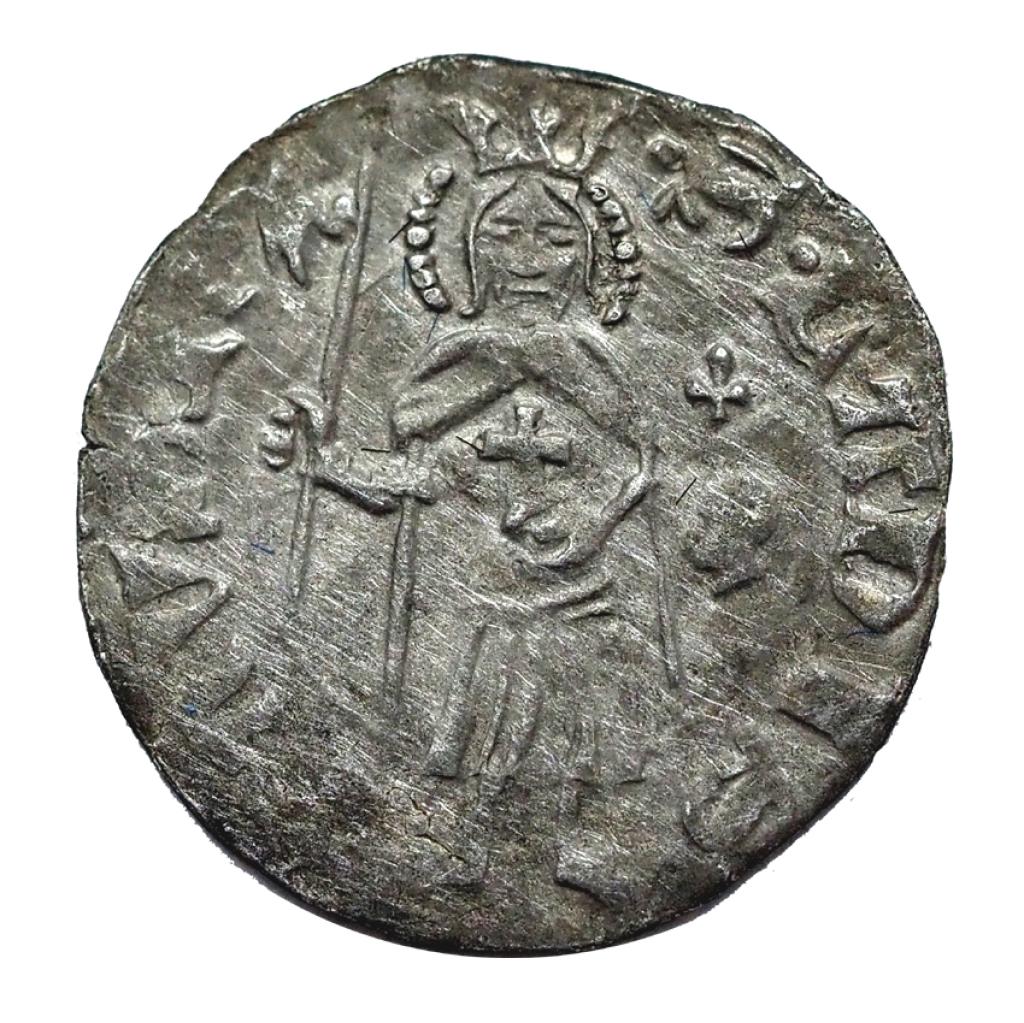 I.Lajos 1342-1382 denár szerecsenfej-liliom RR!