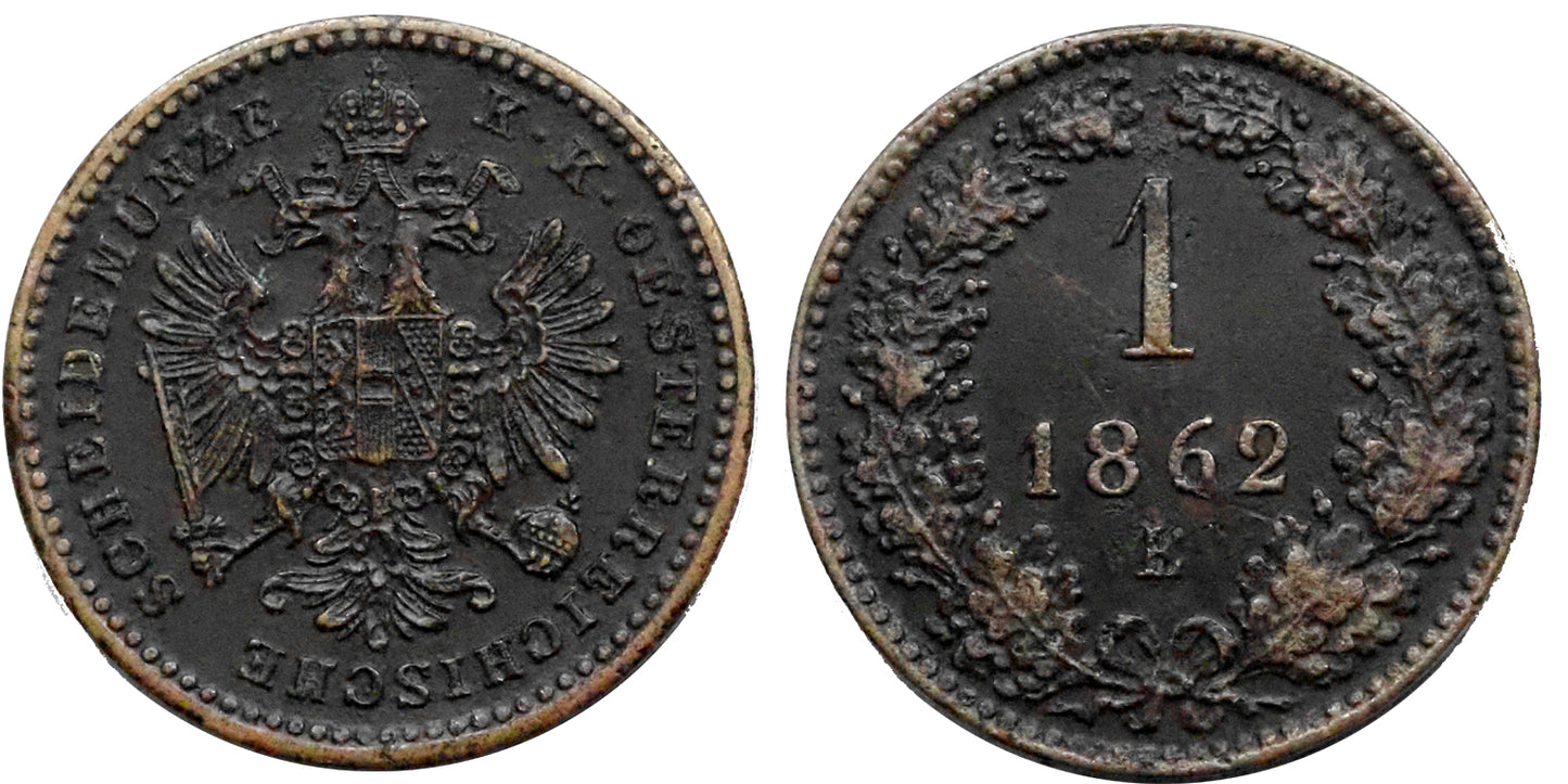 Ferenc József 1 krajcár 1862 E