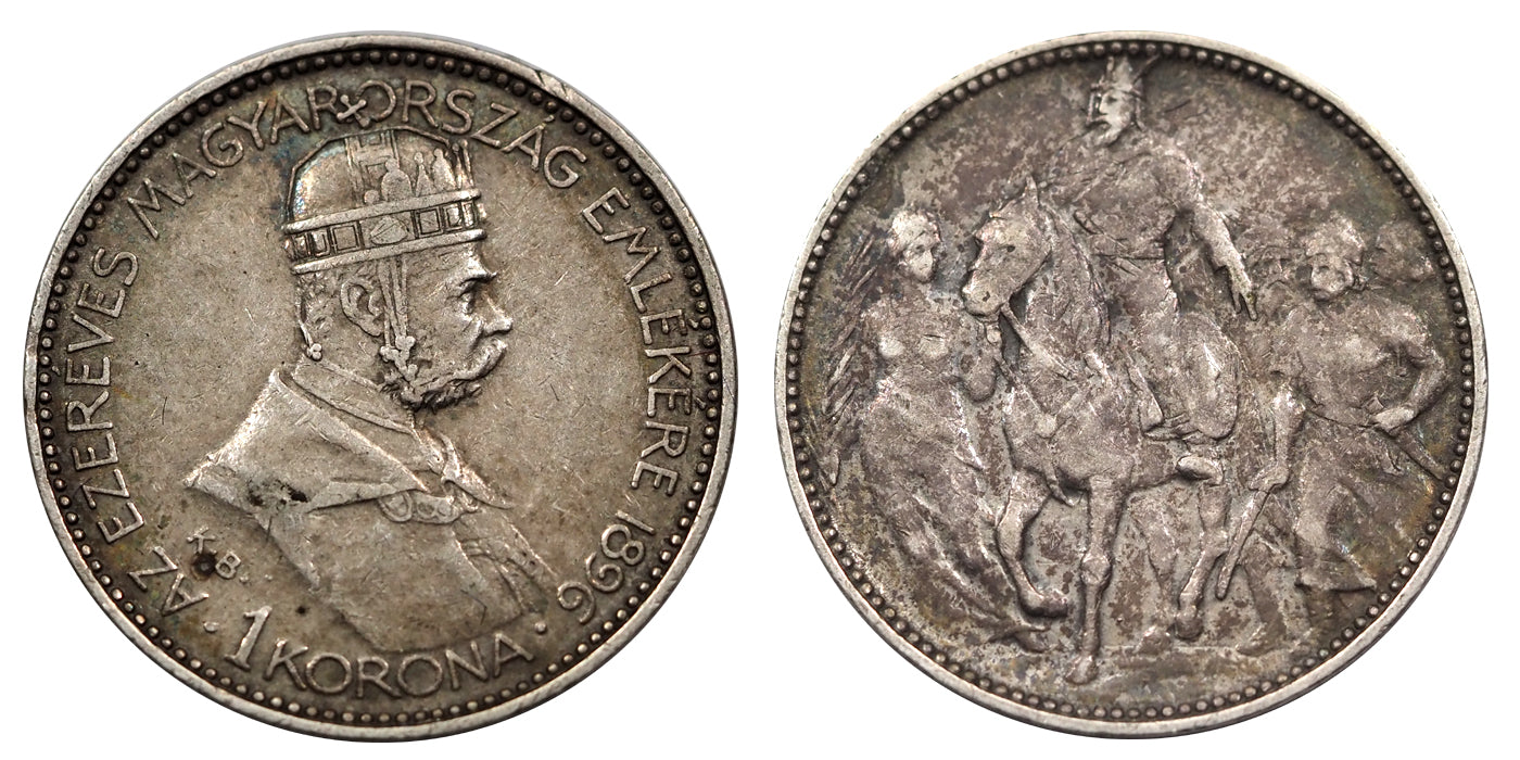 Ferenc József 1848-1916 milleneumi korona