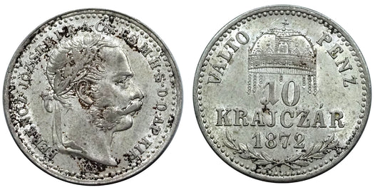 Ferenc József 1848-1916 10 krajcár 1872 KB